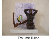 Objekt Frau mit Tukan - 2014